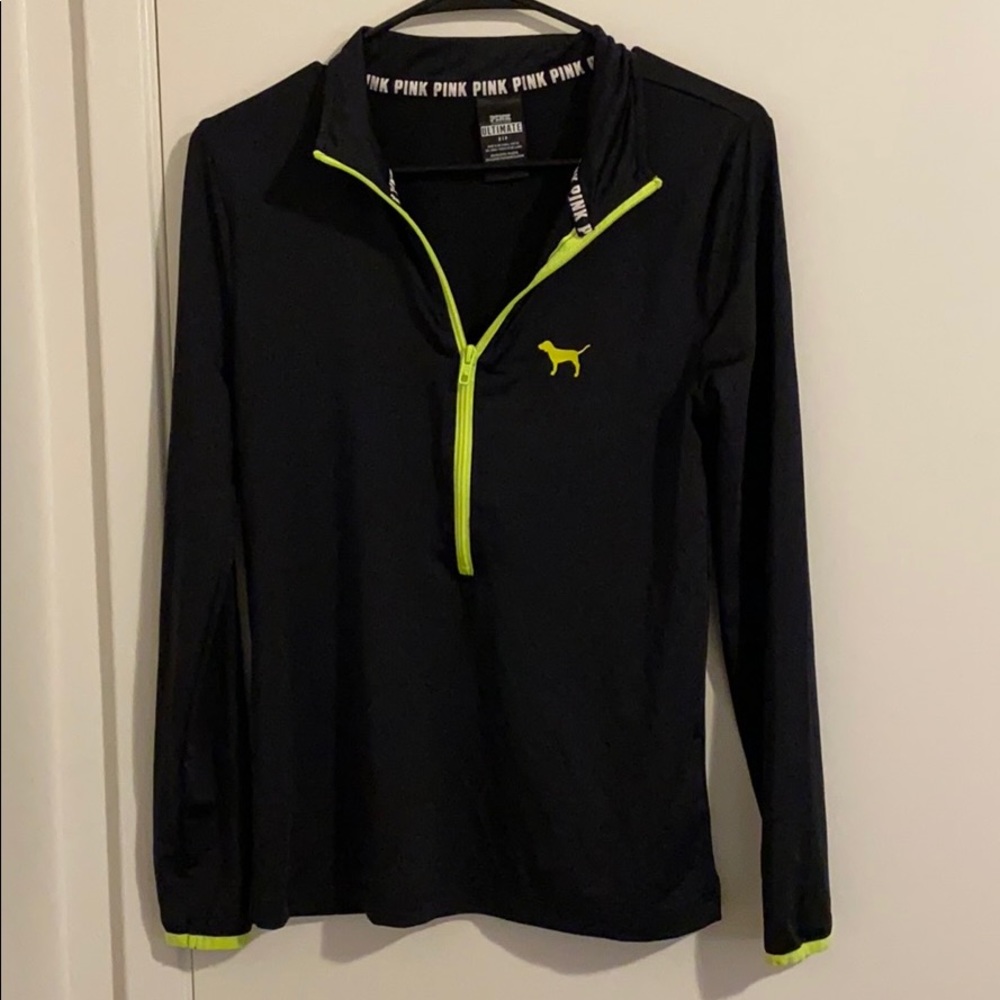 PINK Sweatshirt with a pop of neon